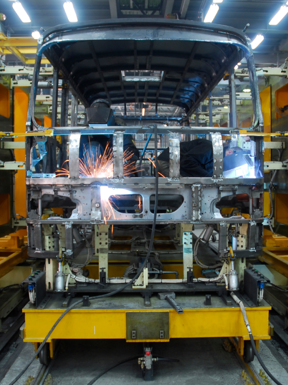 Autobus en construction